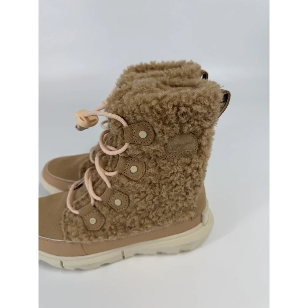 Sorel Explorer II Joan Boots Women's Nova‎ Sand/Sea Salt Cozy Size 3 New